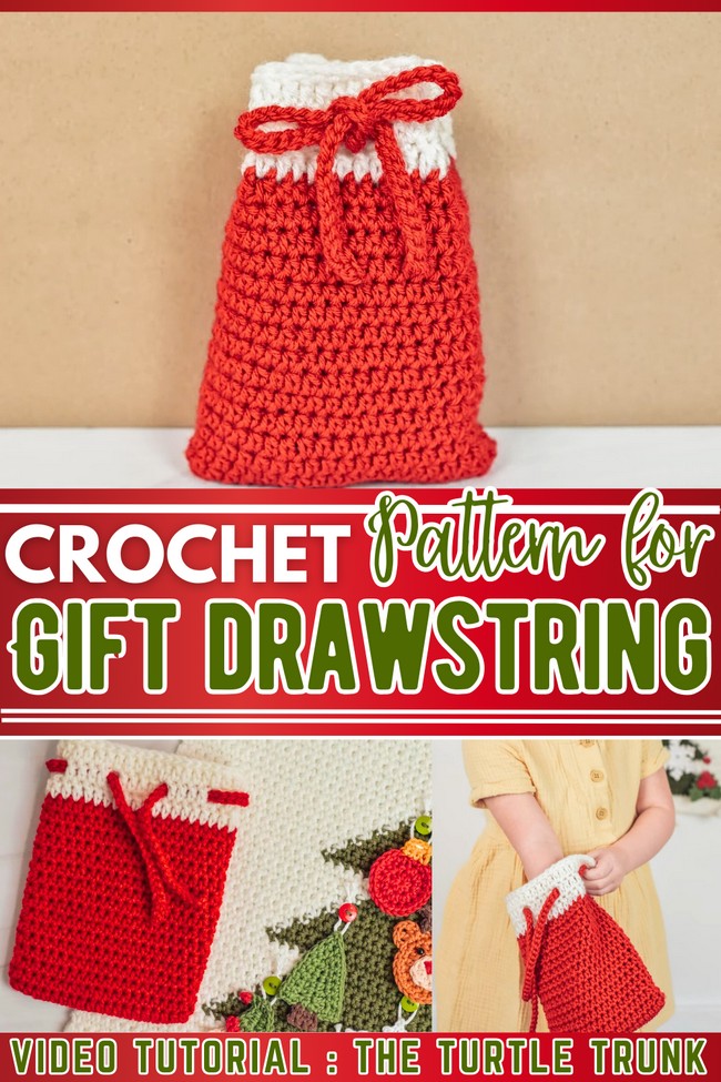 Crochet Simple Pouch / Gift Bag 