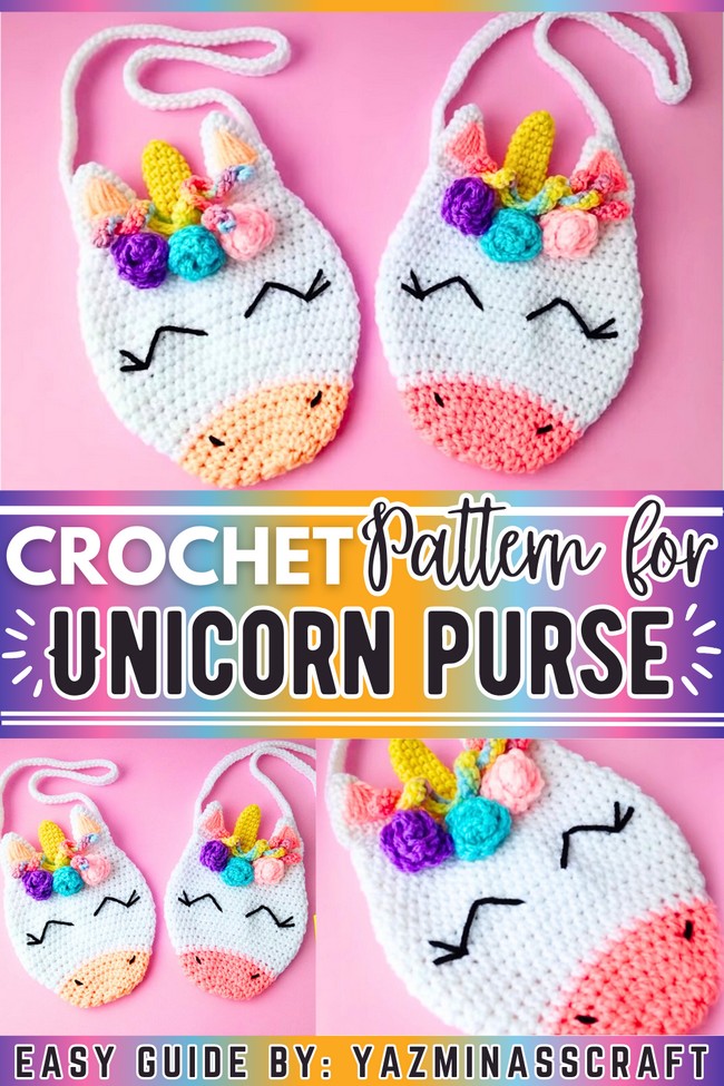 Crochet Unicorn Pillow