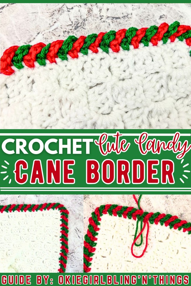 Crochet the Candy Cane Border
