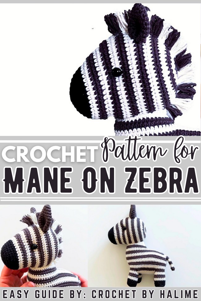 How To Make The Mane On The Zebra Amigurumi 