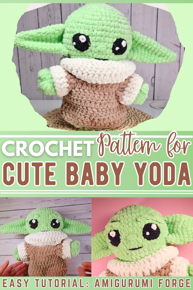 crochet baby yoda plushie