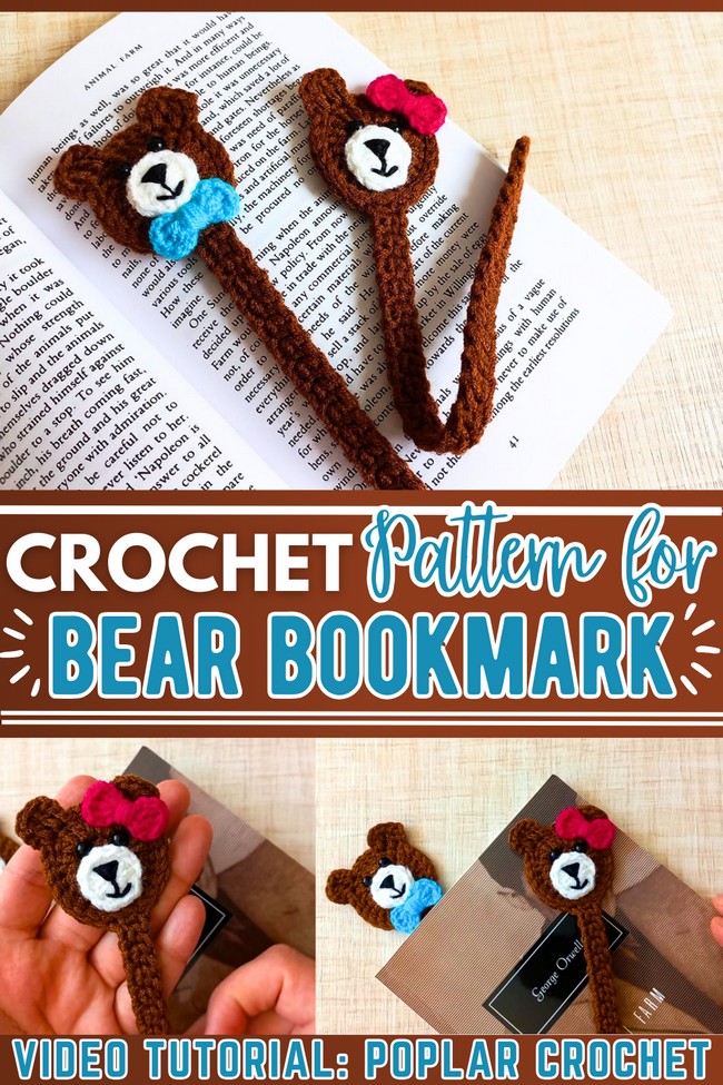  Crochet Bear Bookmark