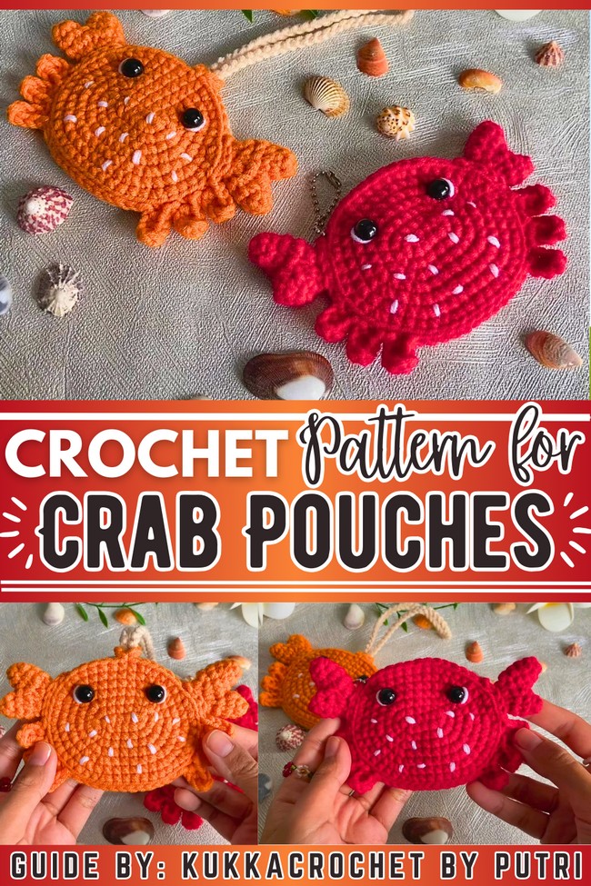 Crochet Crab Pouch & Bag Charm