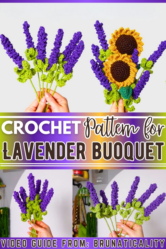 Crochet Lavender Tutorial for Bouquet
