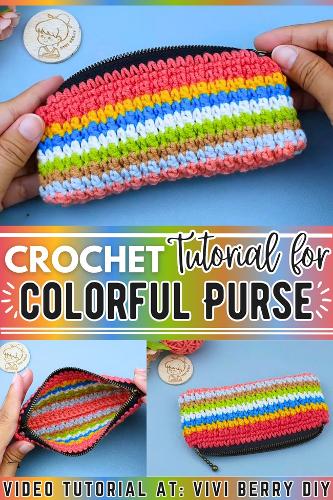 Easy Crochet Purse with Zipper 