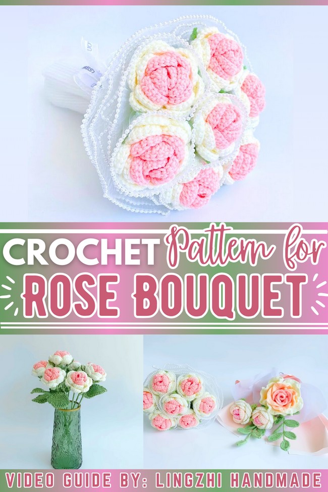 How to Crochet a Rose Bouquet