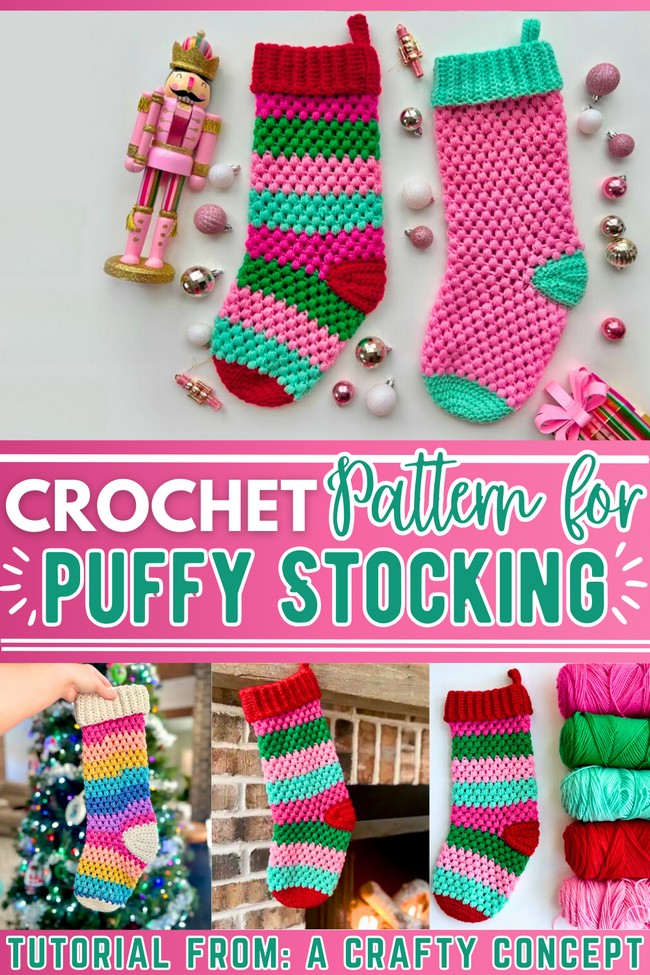 Puff Stitch Stocking