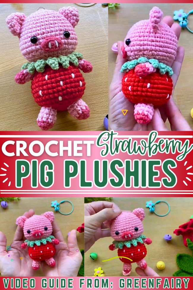 Strawberry Pig Crochet Pattern