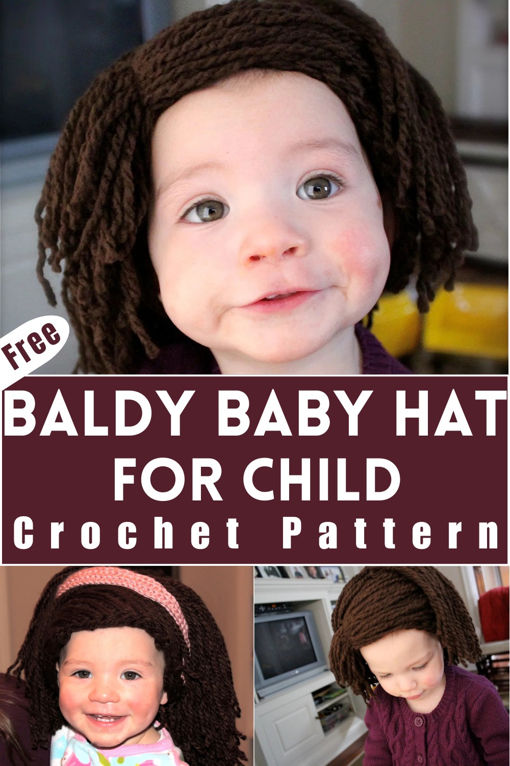 Crochet Baldy Baby Hat