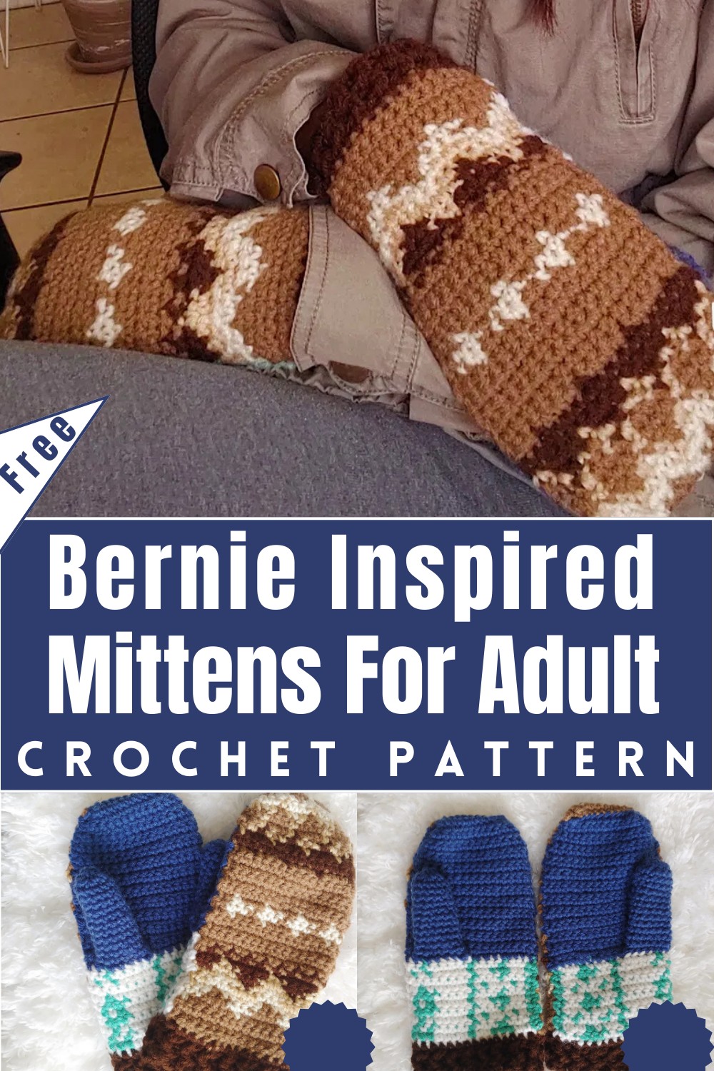 Crochet Bernie Inspired Mitten
