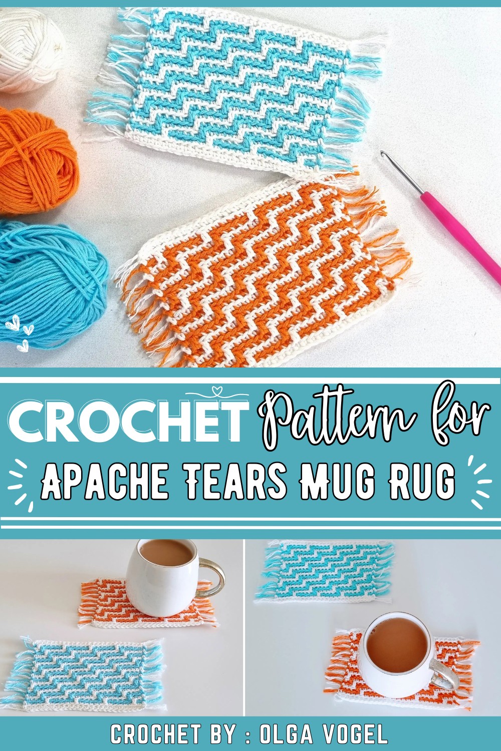 Apache Tears Mug Rug