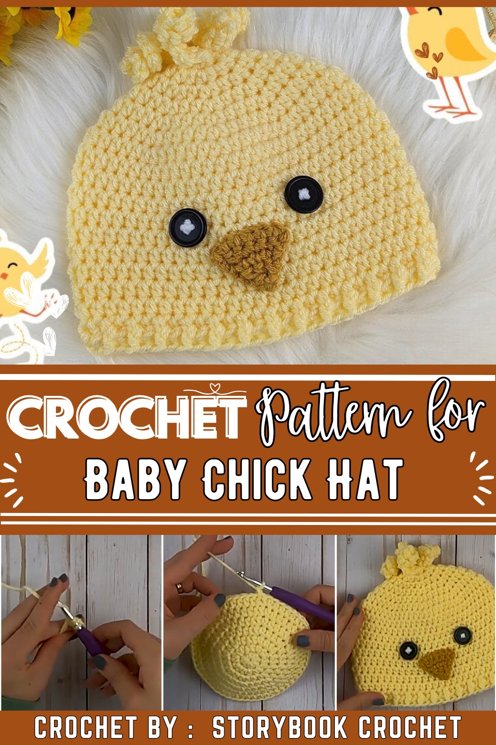 Baby Chick Hat Crochet Pattern
