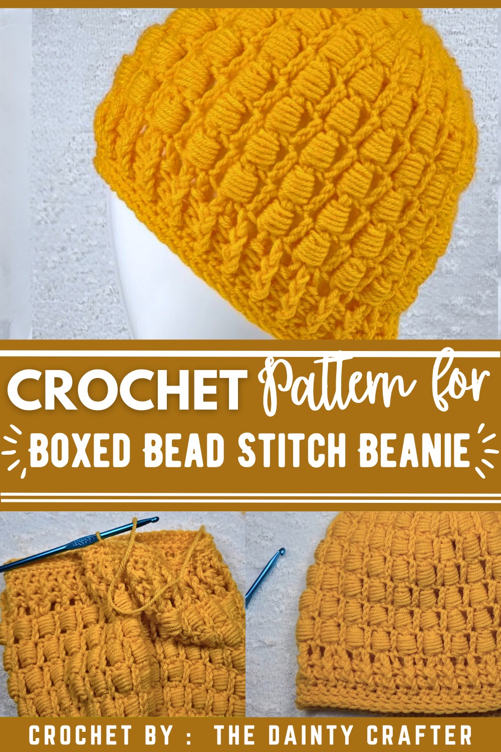 Bead Stitch Crochet Hat Tutorial