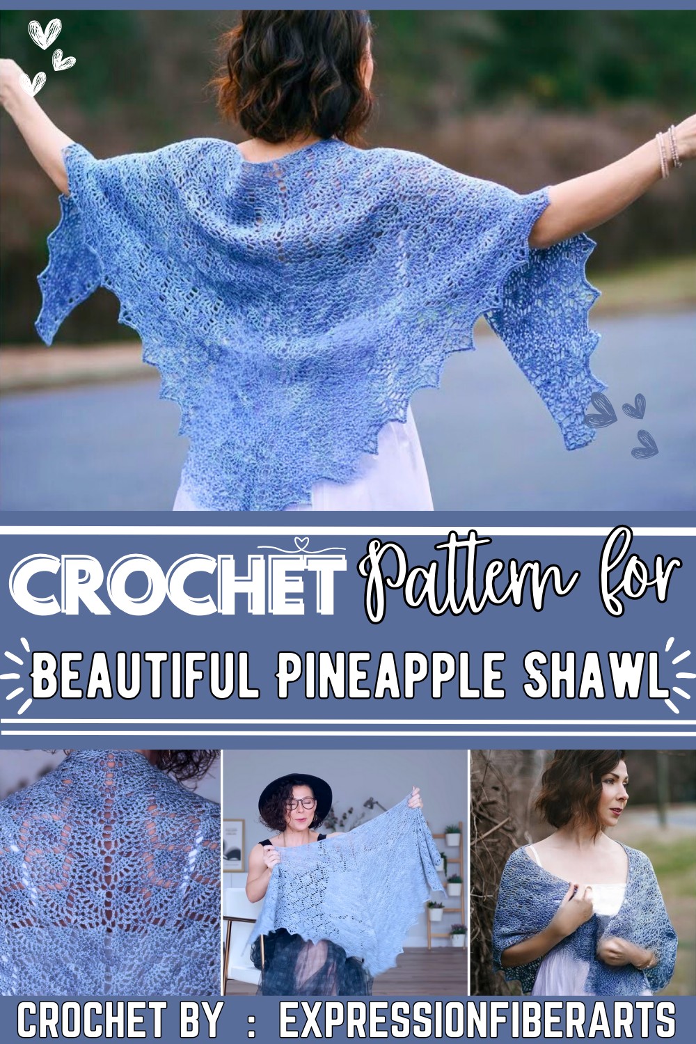 Beautiful Pineapple Shawl Easy Crochet Tutorial