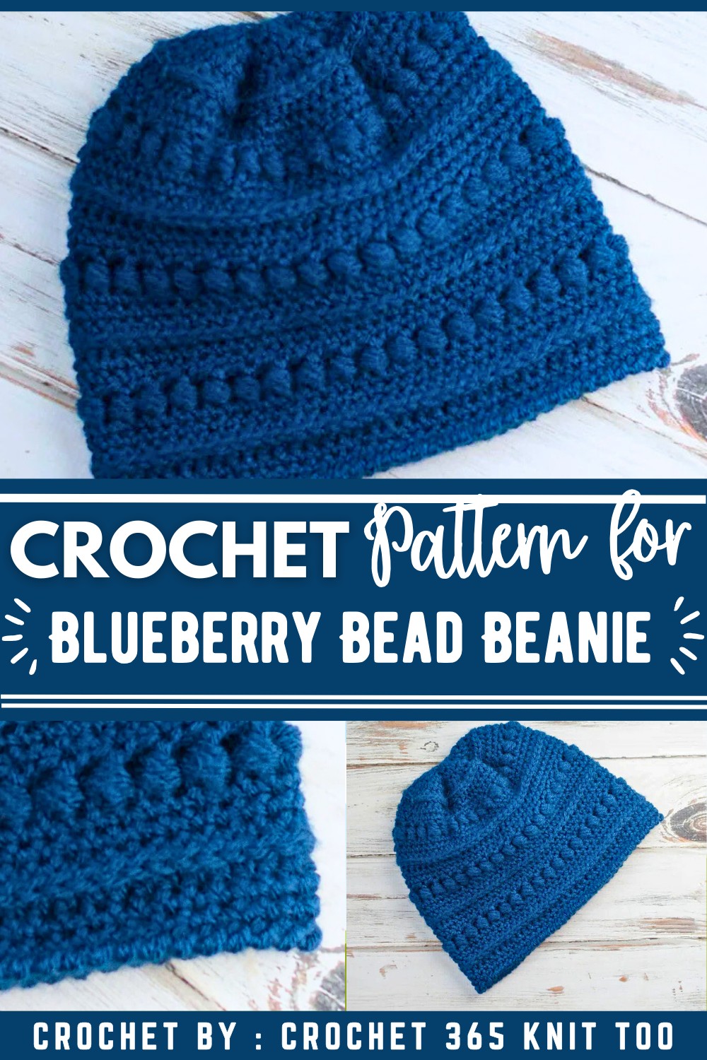 Blueberry Bead Stitch Beanie
