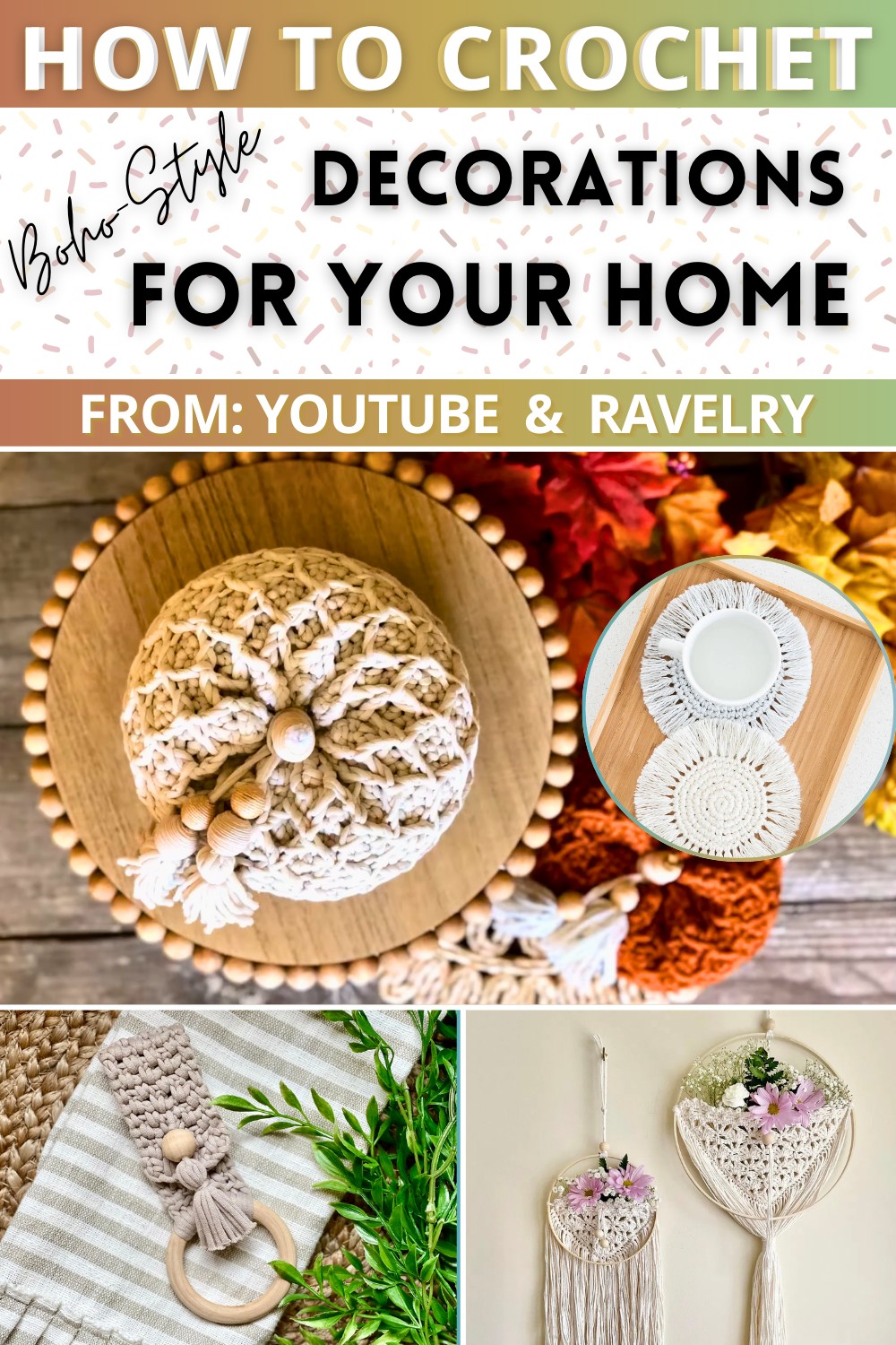 Boho-Style Decorations for Your Home Free Crochet Patterns
