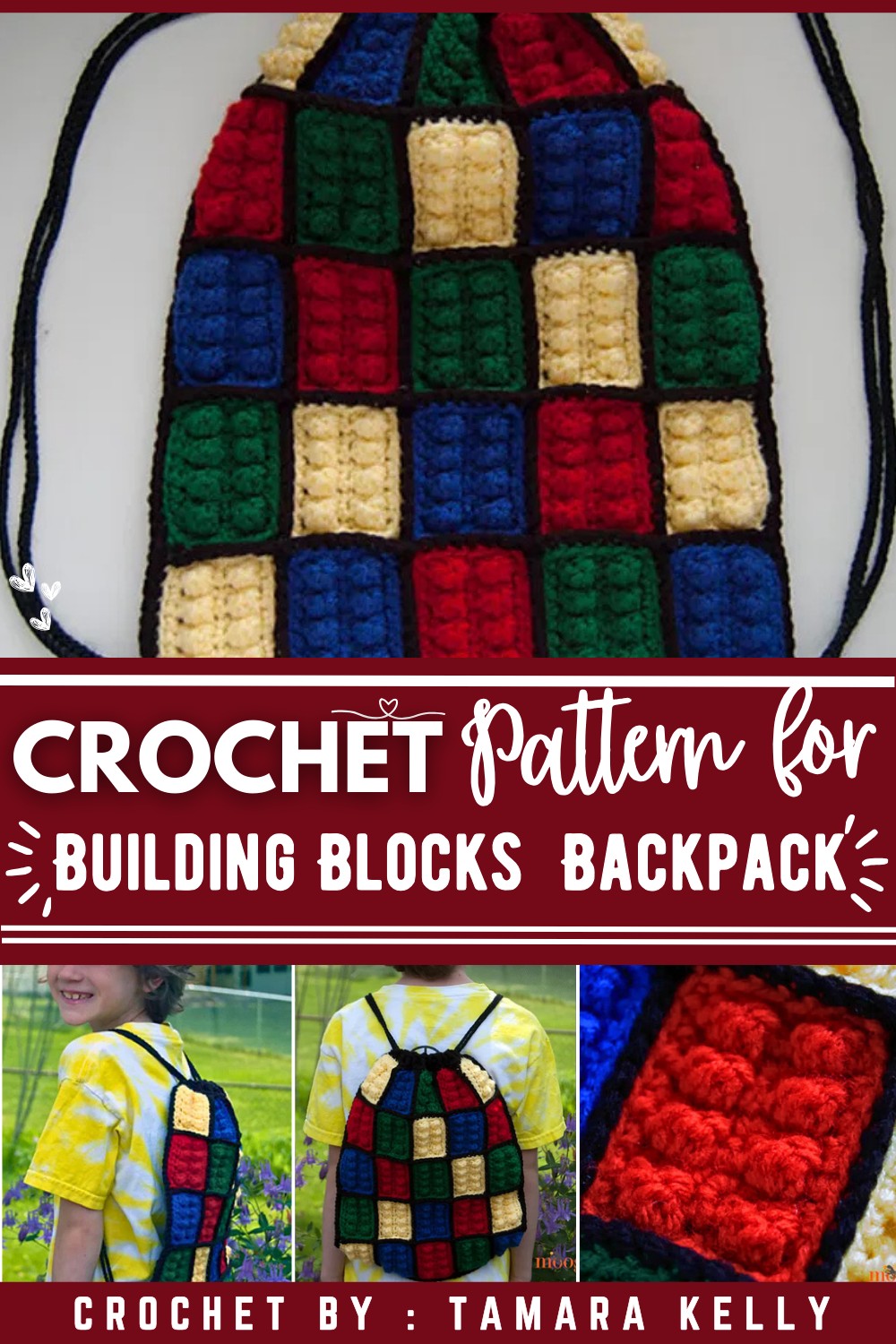 Building Blocks Crochet Backpack