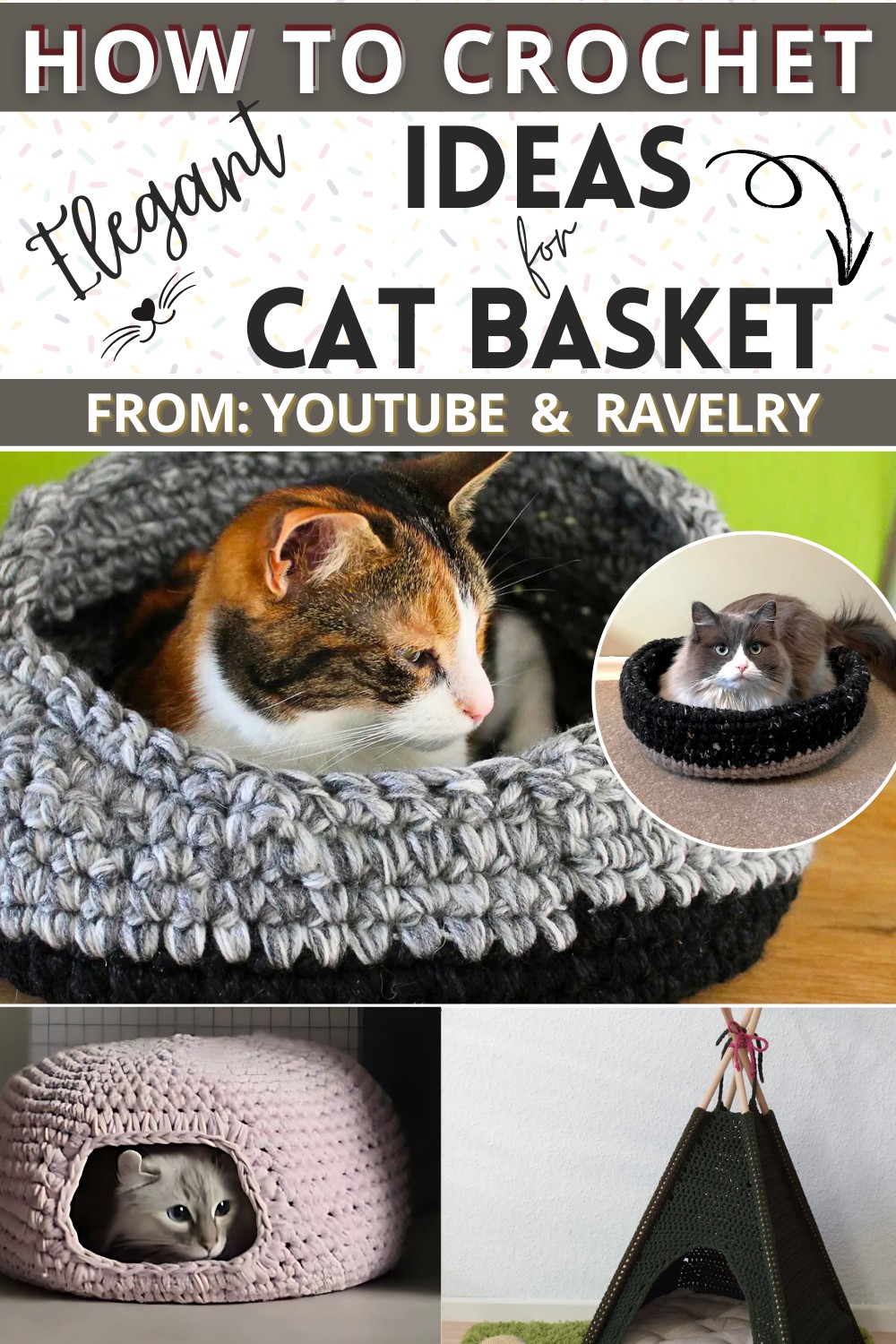Cat Basket Free Crochet Patterns