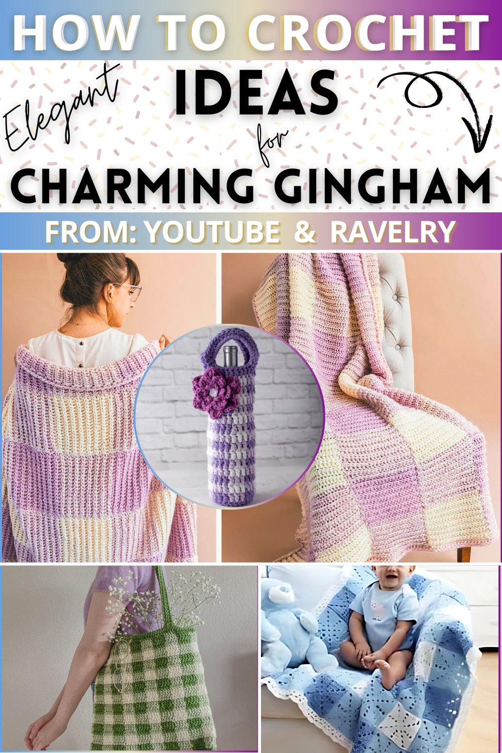 Charming Gingham Crochet Ideas and Free Patterns