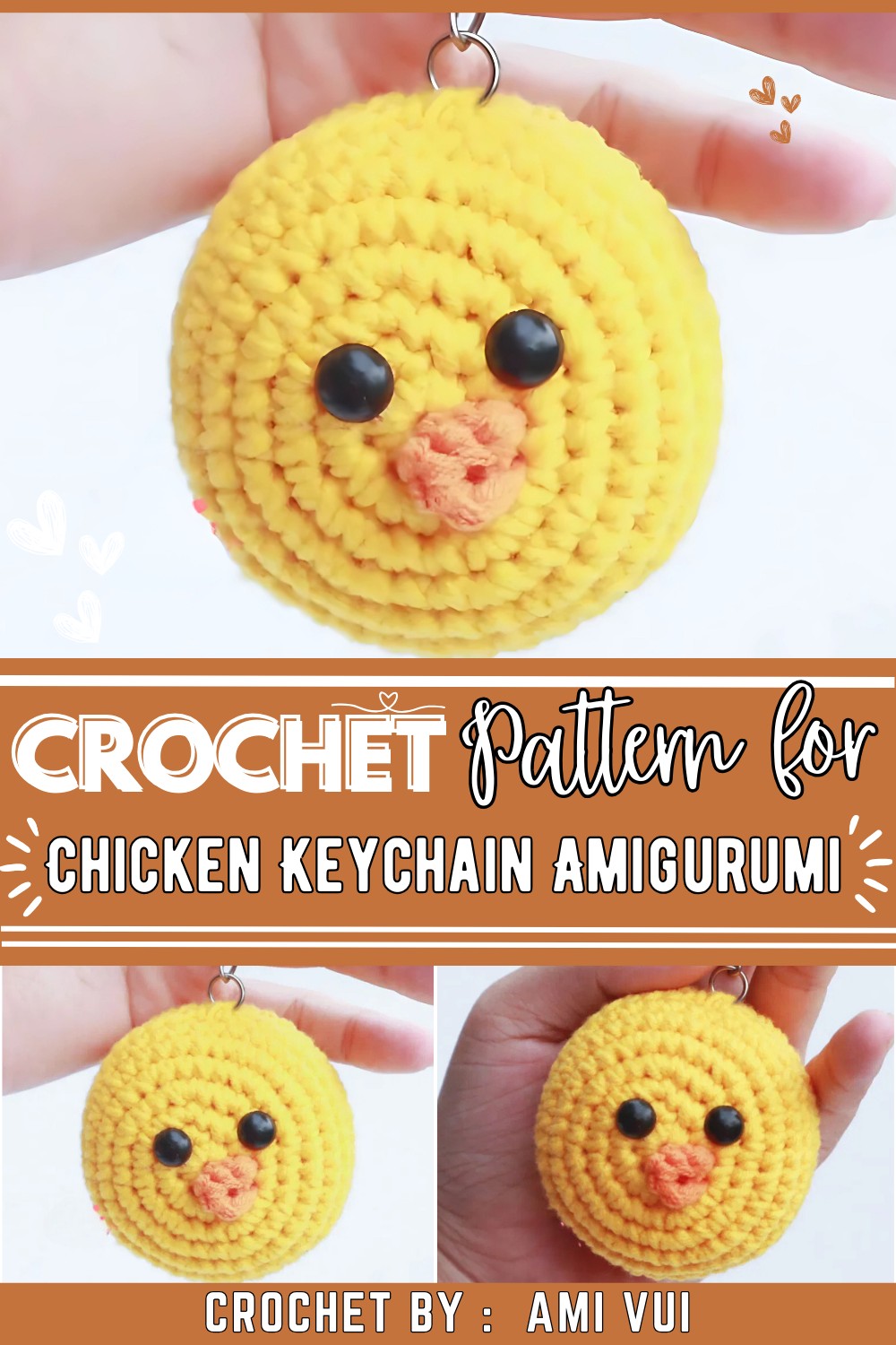 Chicken Keychain Amigurumi
