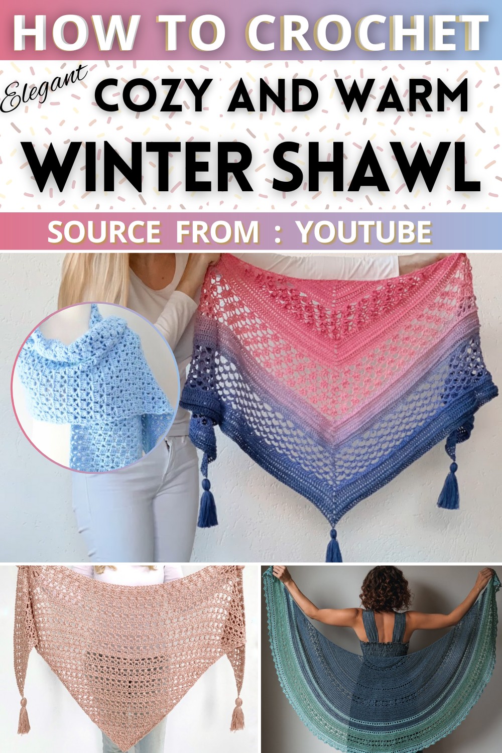 Cozy And Warm Winter Shawl Free Crochet Patterns