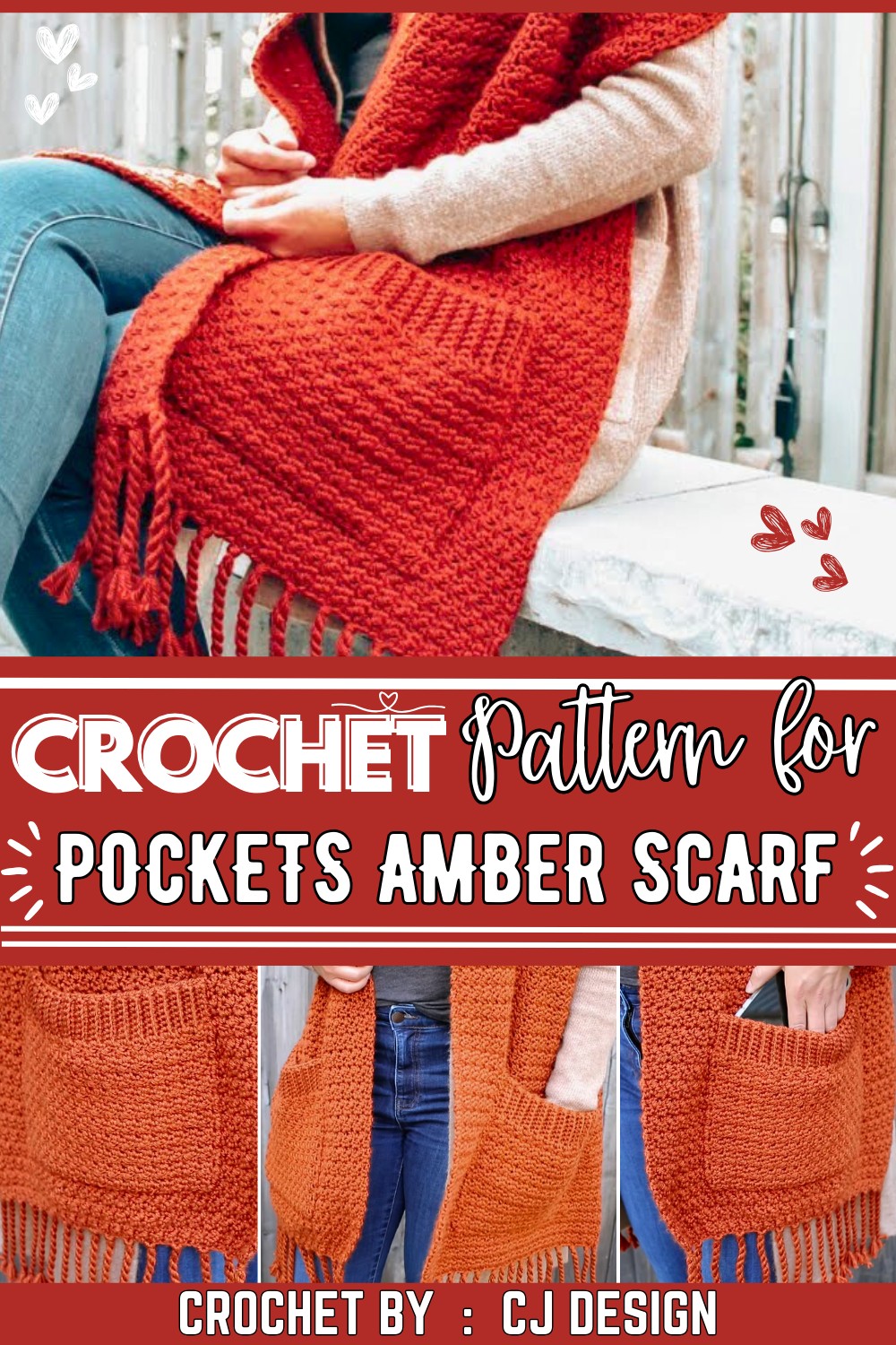 Crochet Amber Blanket Scarf