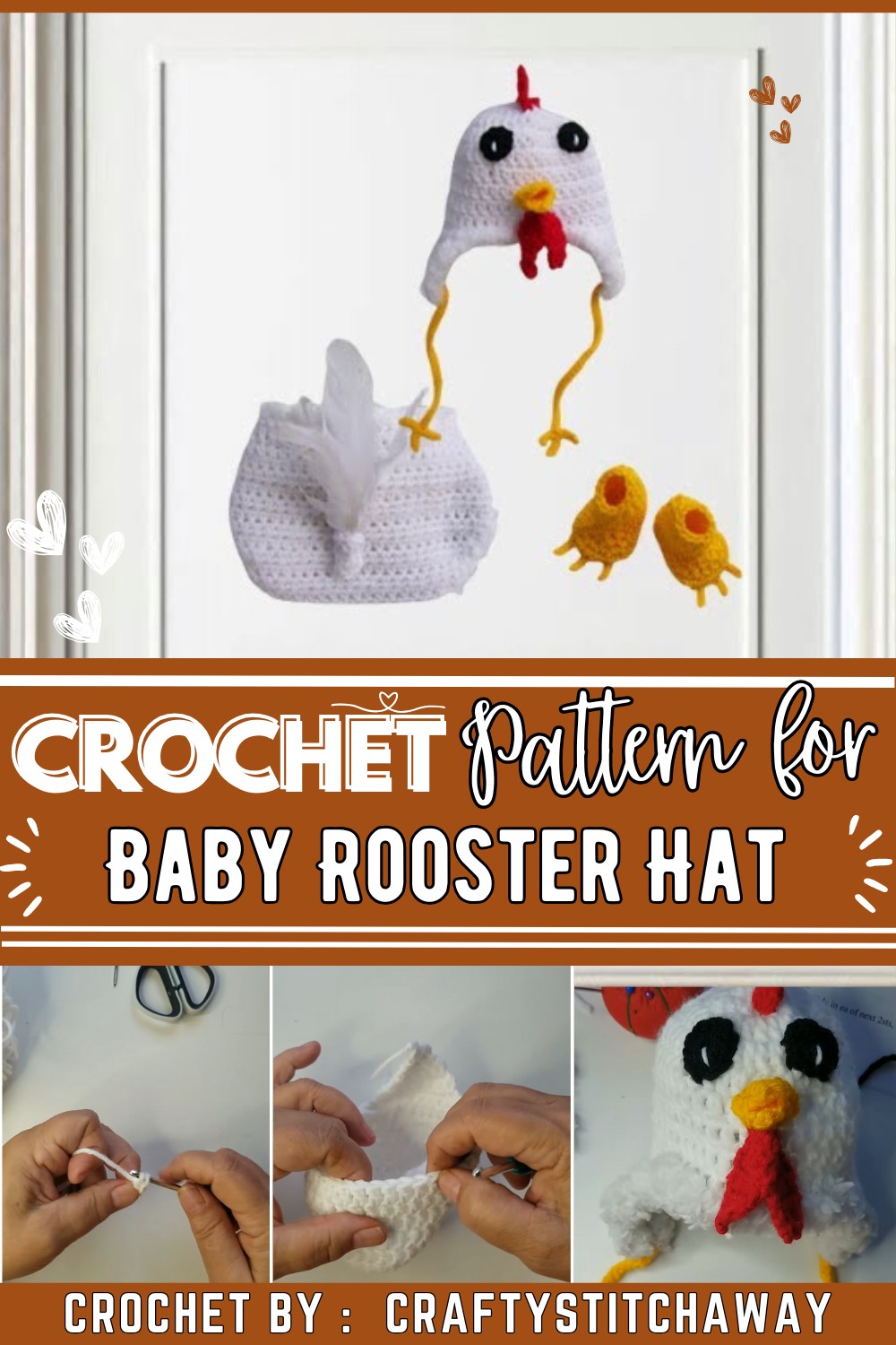 Crochet Baby Rooster Hat Step-by-Step Guide