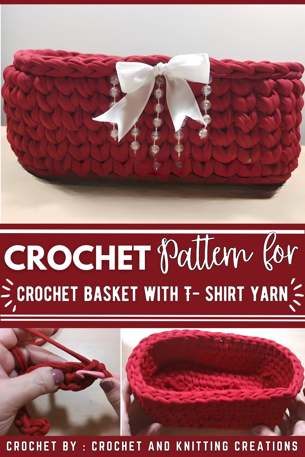 Crochet Basket With T- Shirt Yarn