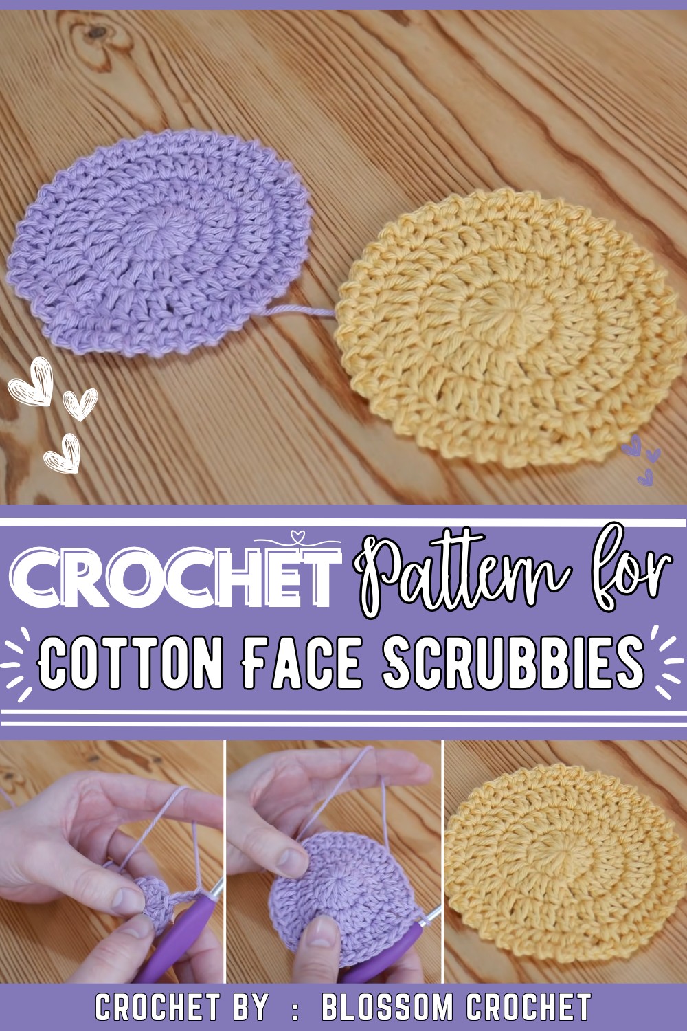 Crochet Cotton Face Scrubbies - Easy Project