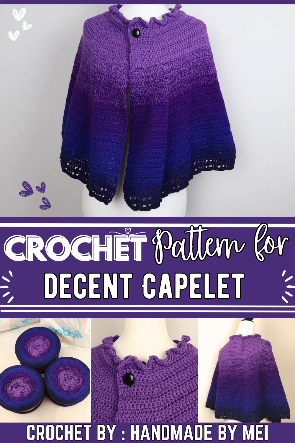 Crochet Easy Cape Tutorial