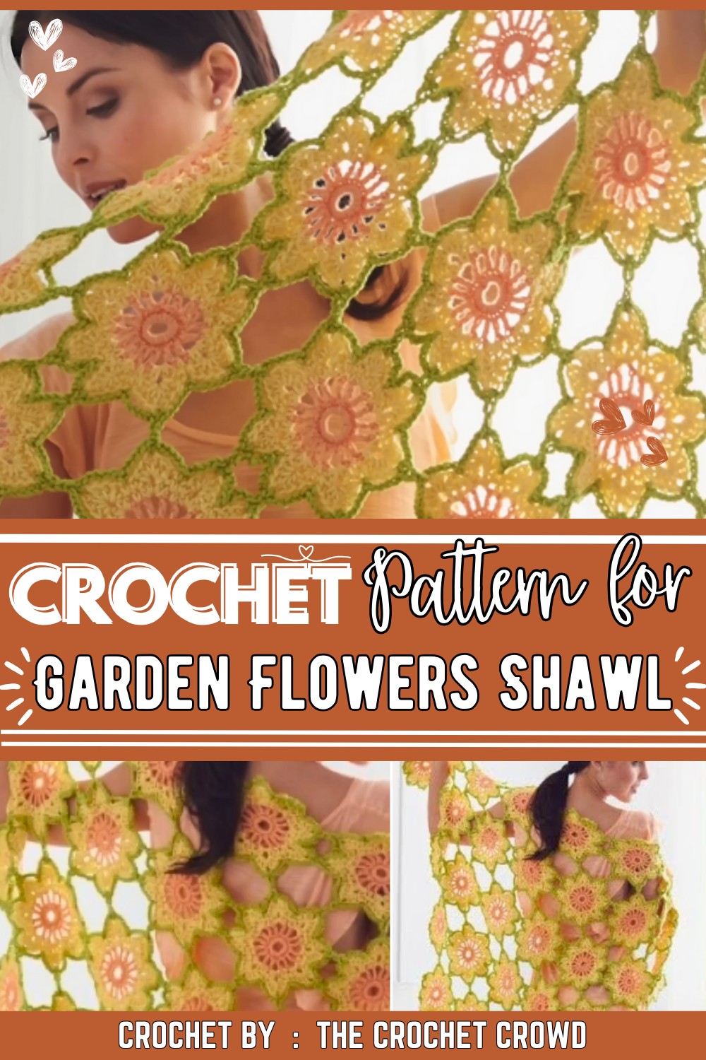 Crochet Garden Flowers Shawl