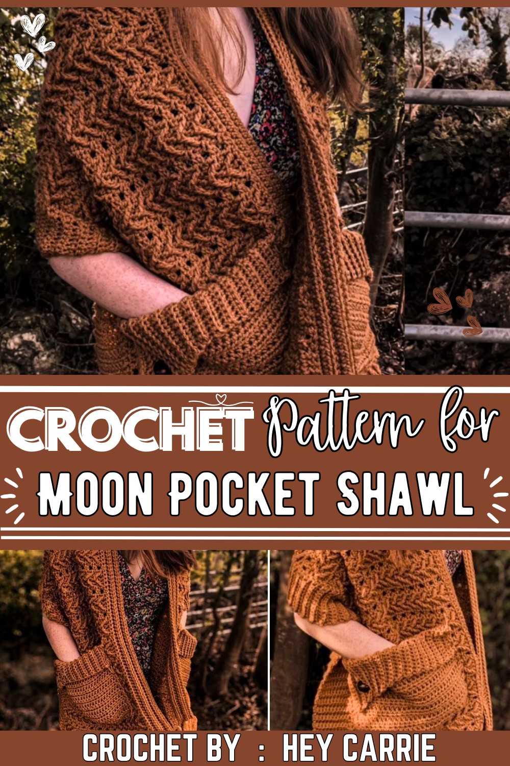 Crochet Harvest Moon Pocket Shawl