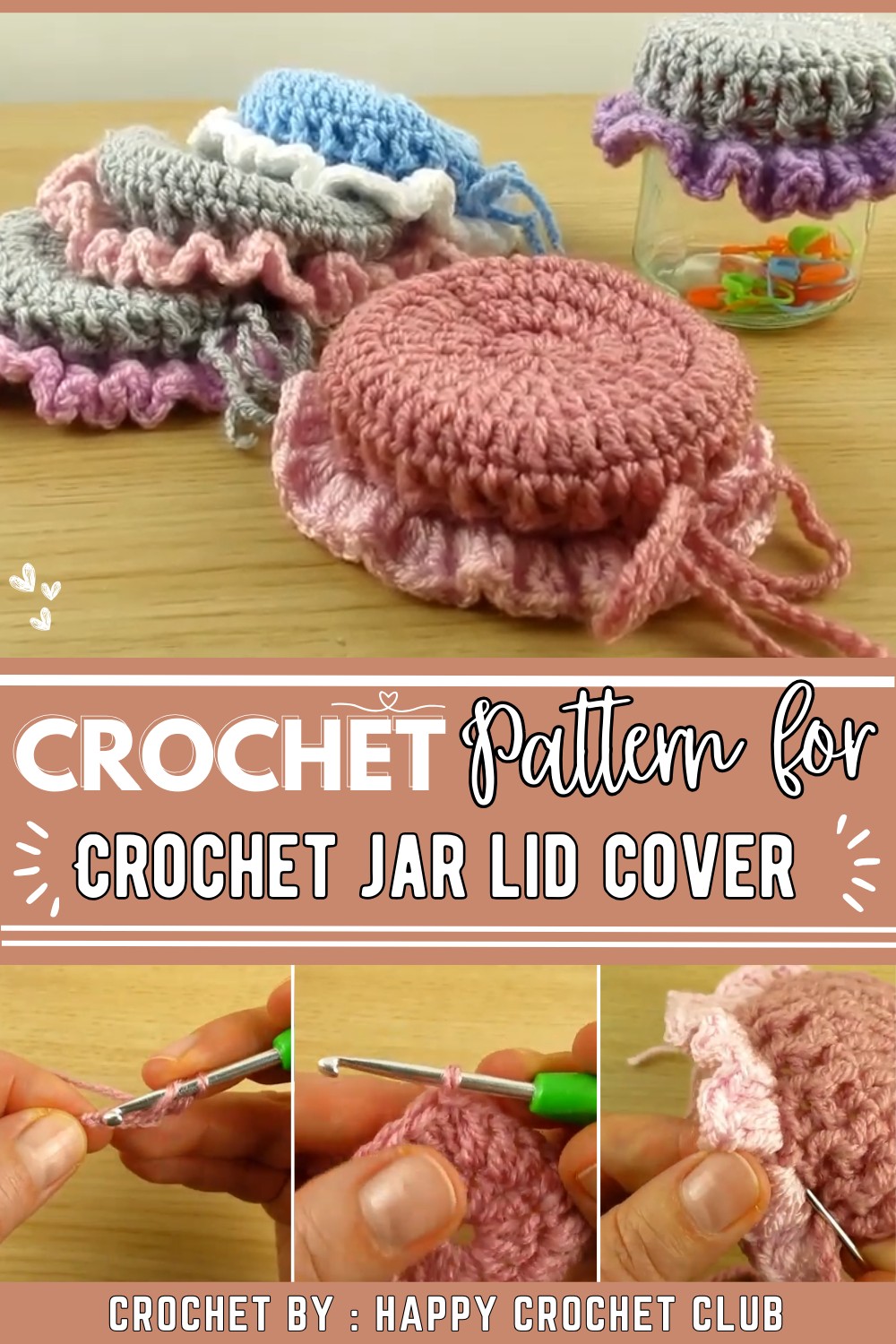 Crochet Jar Lid Cover