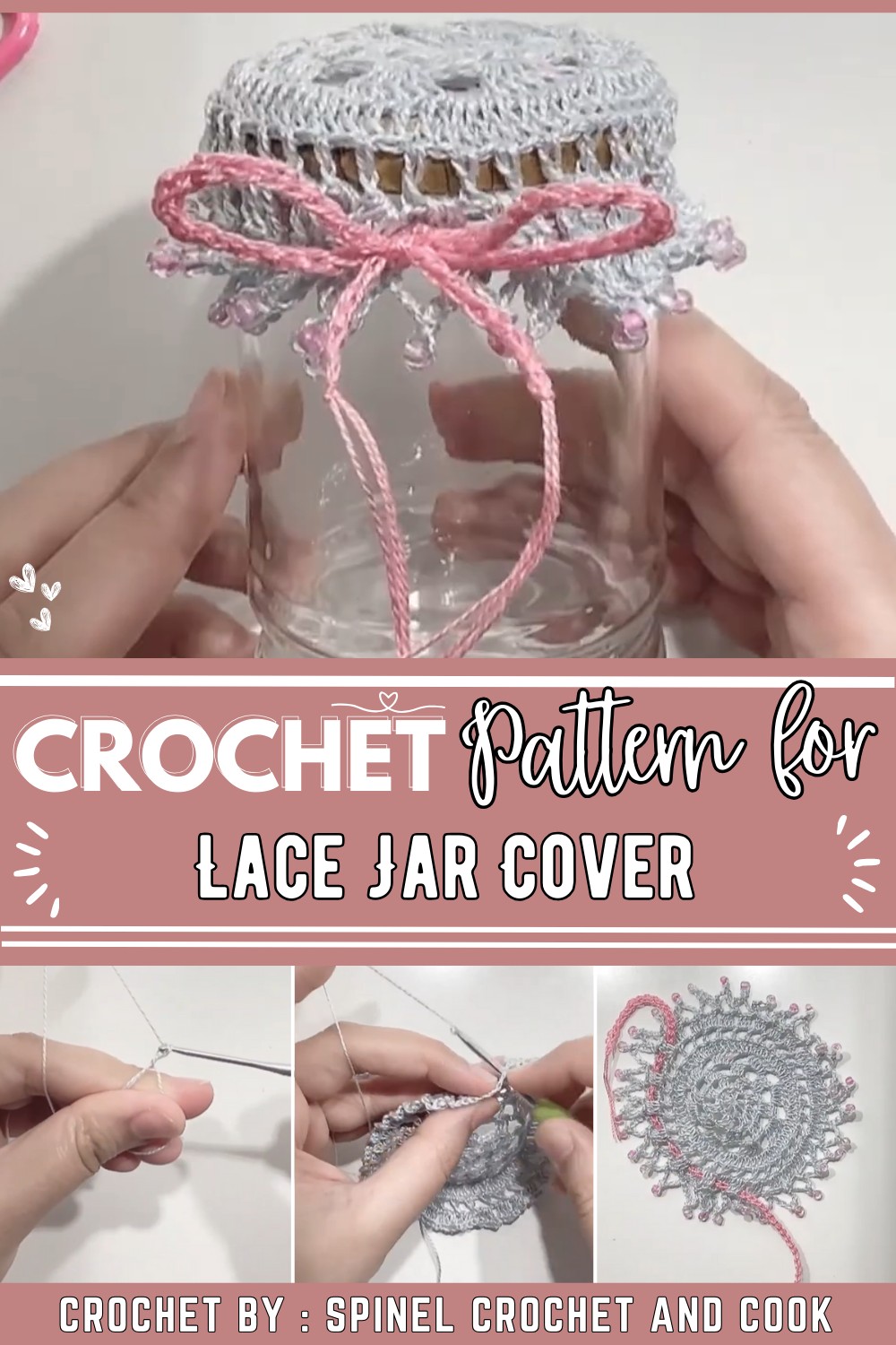 Crochet Lace Jar Cover Pattern