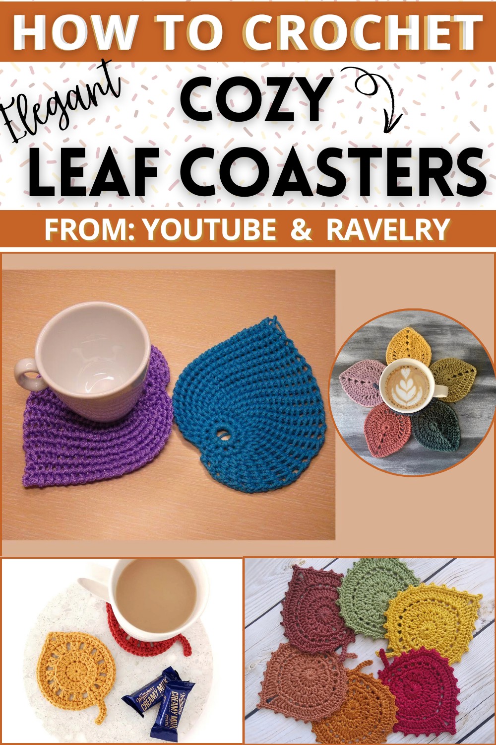 Crochet Leaf Coasters Free Patterns