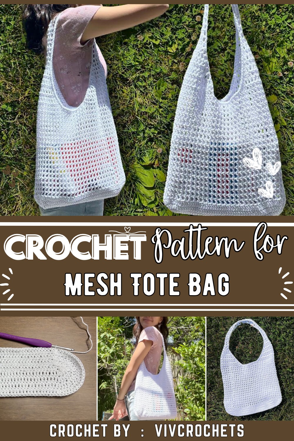 Crochet Mesh Tote Bag Tutorial