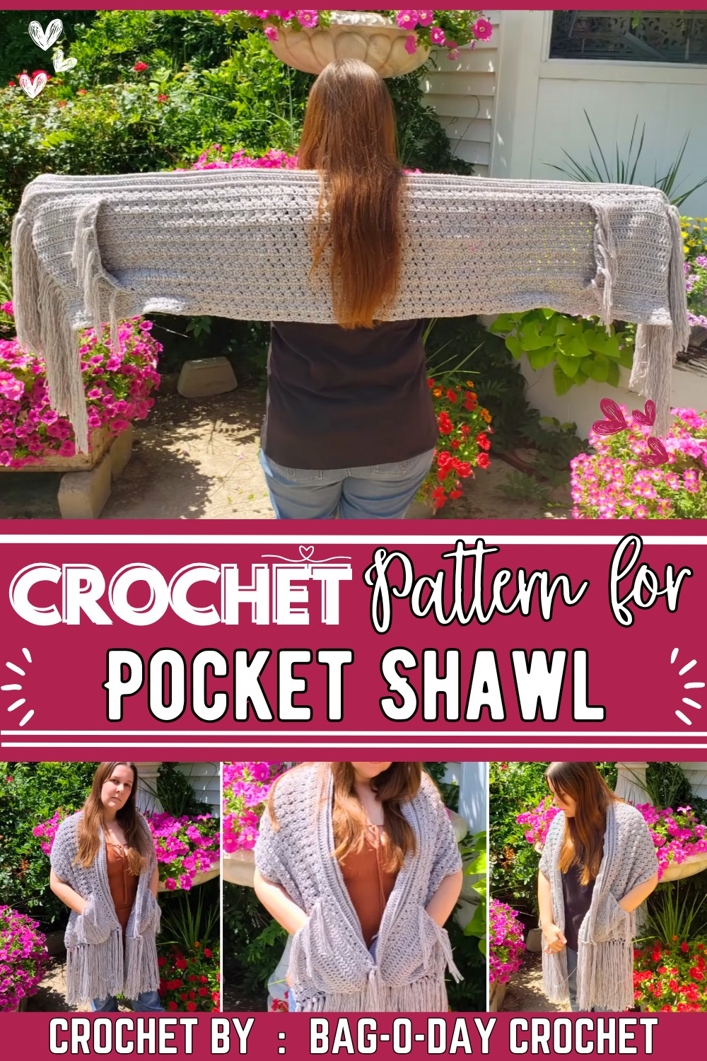 Crochet Pocket Shawl