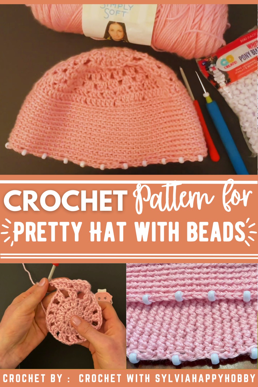 Crochet Pretty Hat with beads