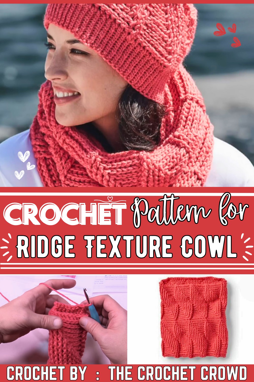 Crochet Ridge Texture Cowl