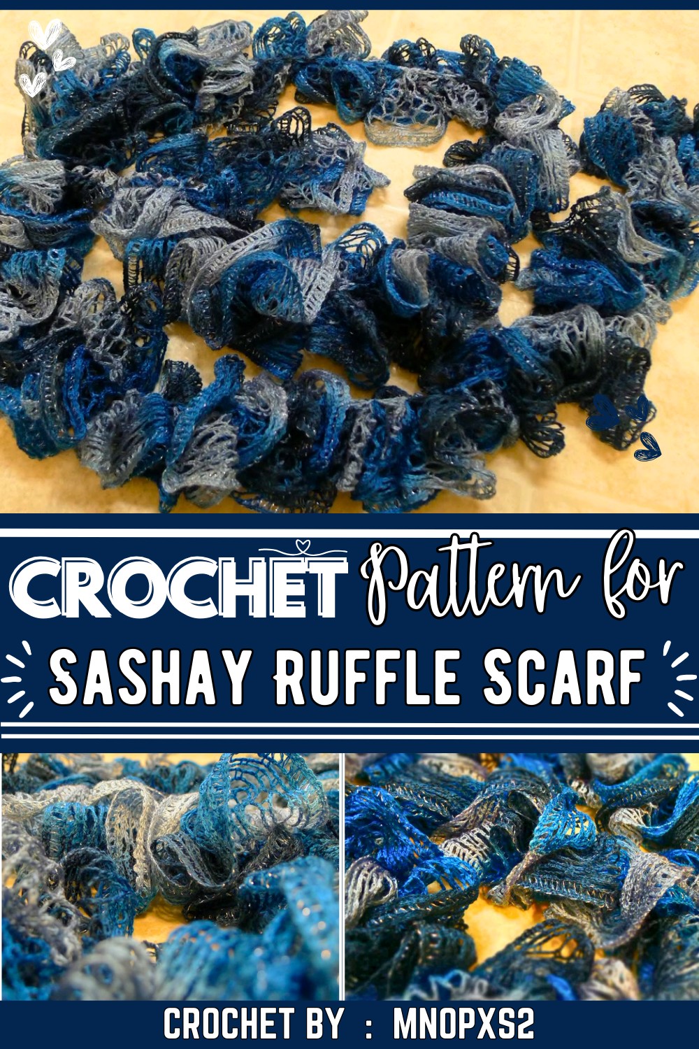 Crochet Ruffle Scarf with Sashay Yarn