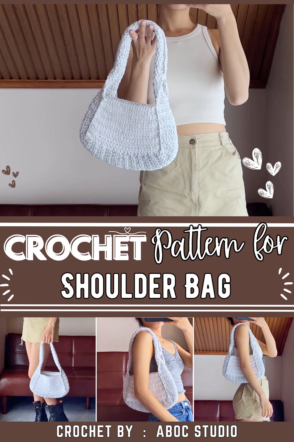 Crochet Shoulder Bag Tutorial for Beginners