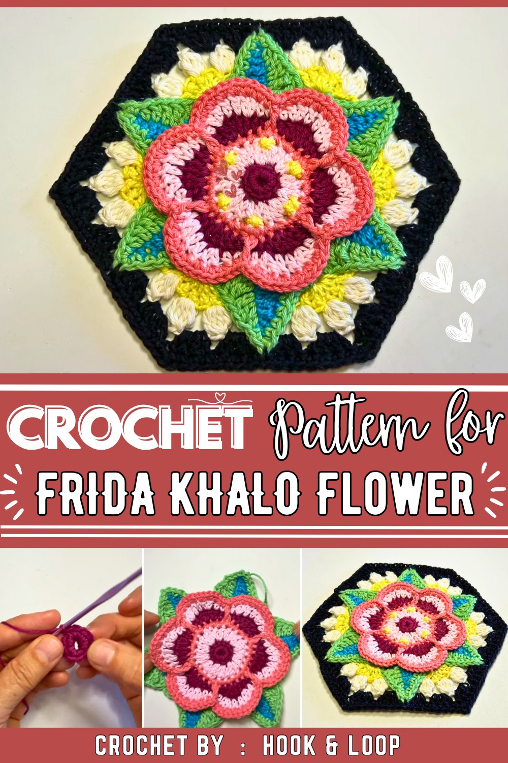 Crochet Stunning & Vibrant Frida Khalo Flower