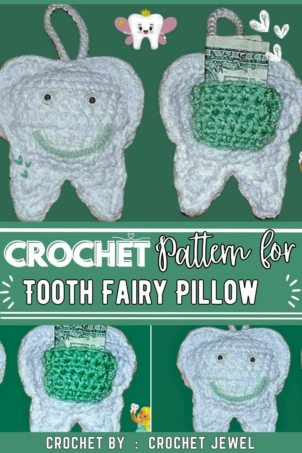 Crochet Tooth Fairy Pillow Step By Step