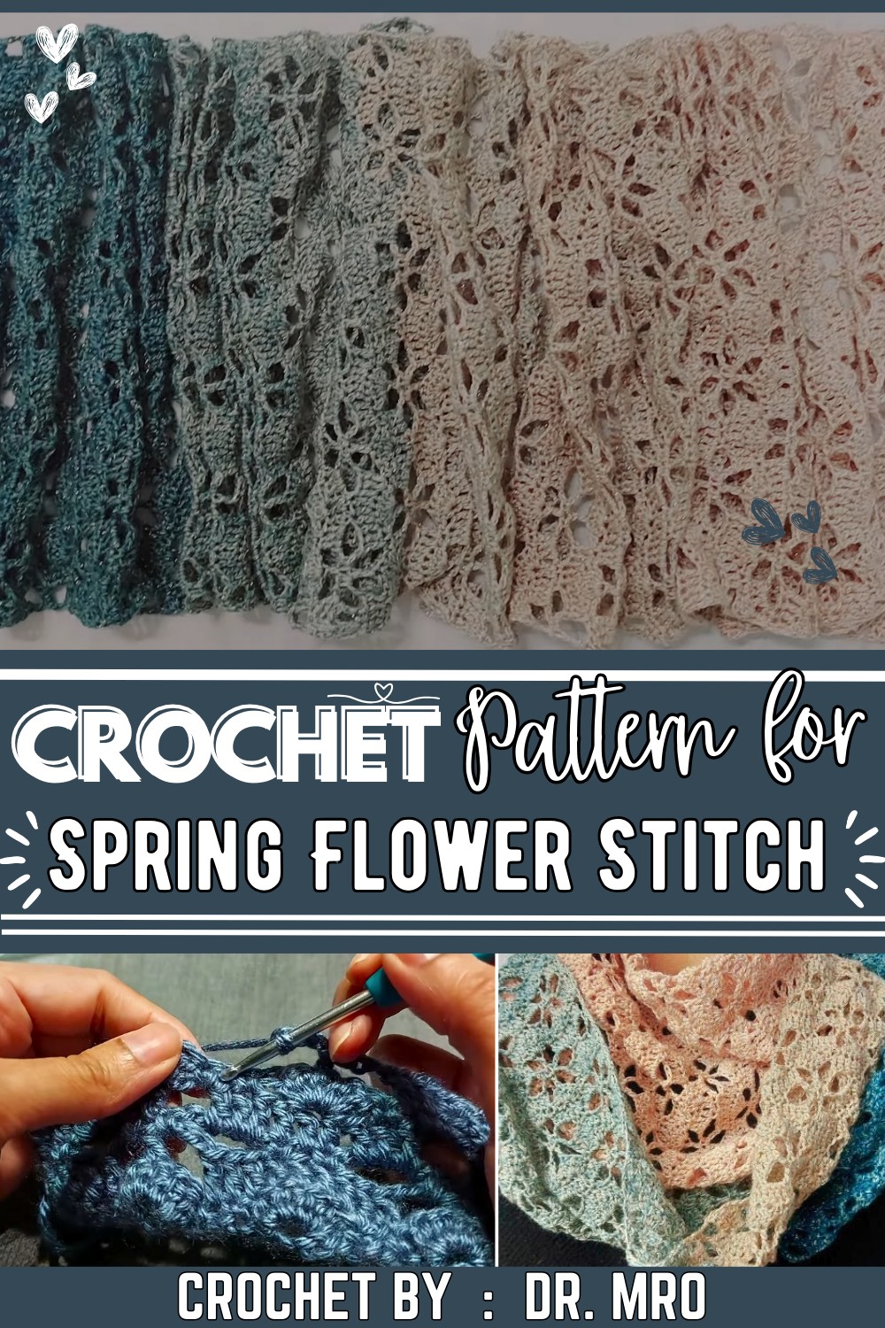 Crochet Tutorial Spring Flower Stitch Pattern