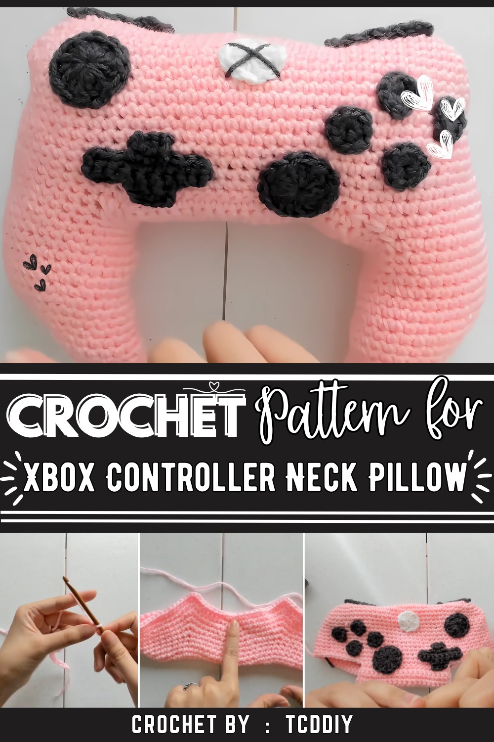 Crochet Xbox Controller Neck Pillow 