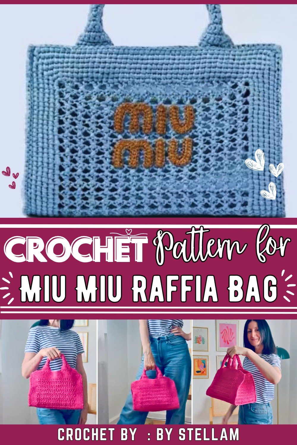 Crochet Your Own Miu Miu Raffia Bag