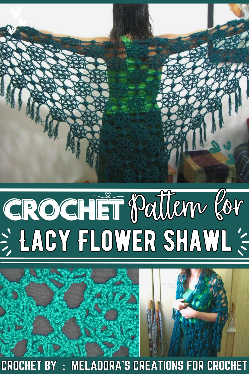 Crocheted Lacy Flower Shawl Left Handed Crochet Tutorial