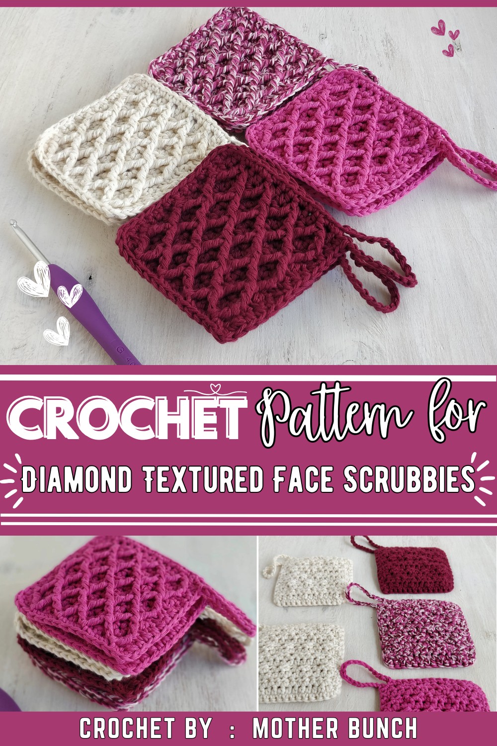 Diamond Textured Face Scrubbies