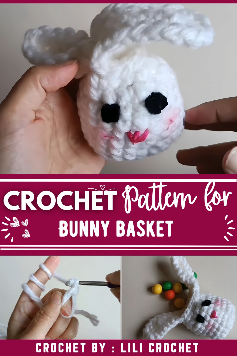 Easter Basket Crochet Bunny