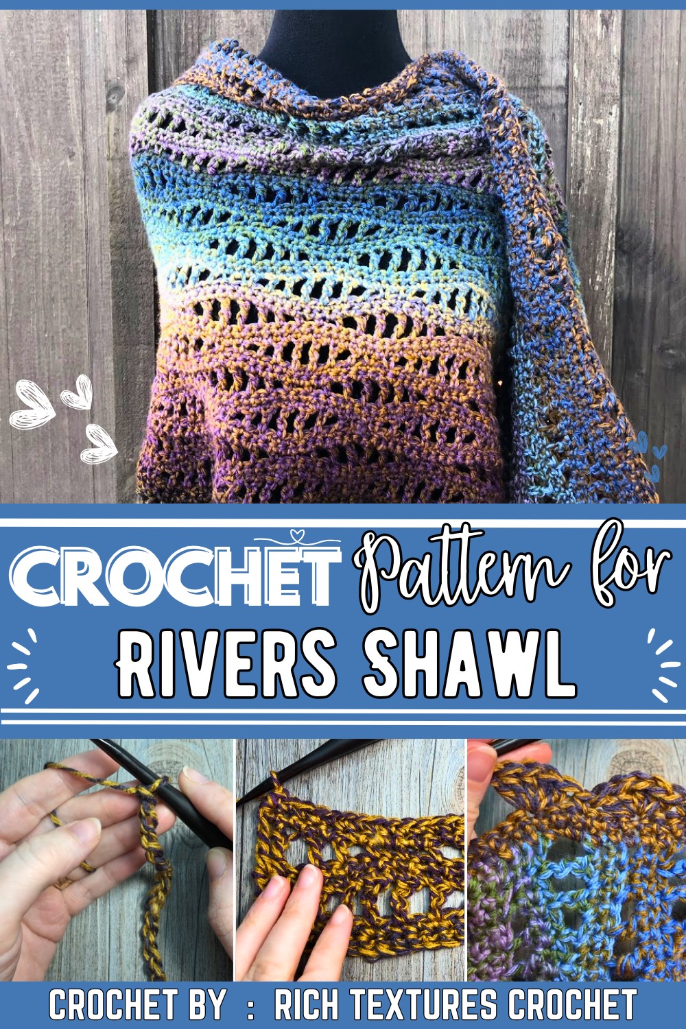 Easy Crochet Shawl Rivers Shawl Crochet Pattern